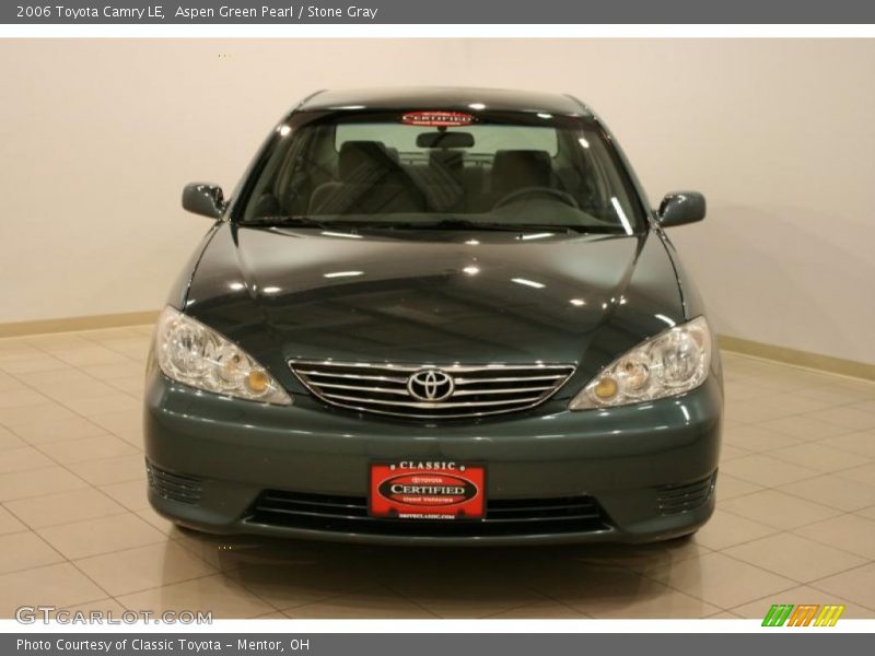 Aspen Green Pearl / Stone Gray 2006 Toyota Camry LE