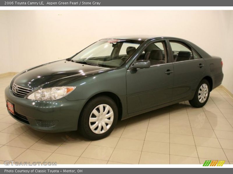 Aspen Green Pearl / Stone Gray 2006 Toyota Camry LE