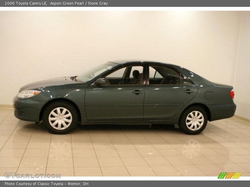 Aspen Green Pearl / Stone Gray 2006 Toyota Camry LE