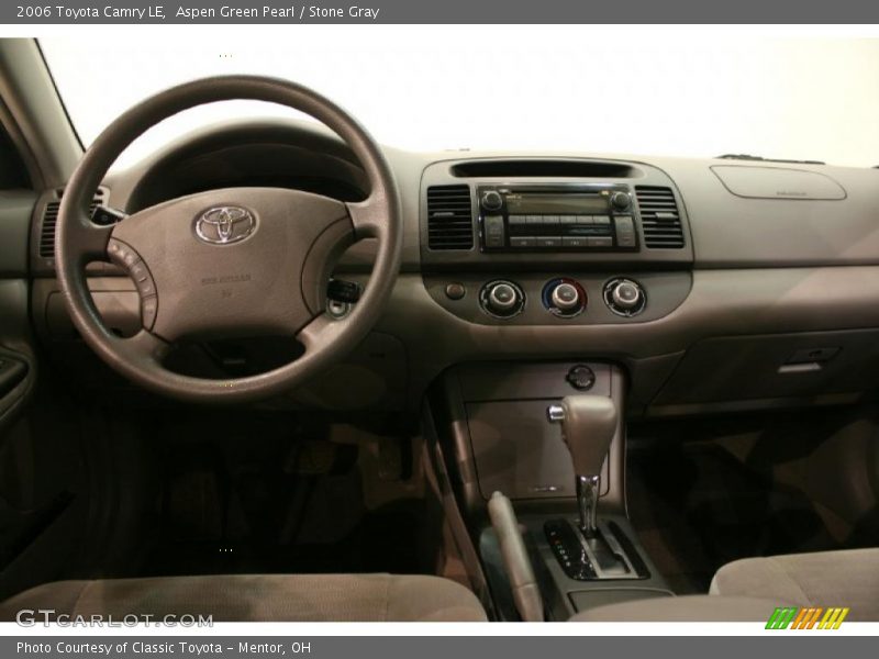 Aspen Green Pearl / Stone Gray 2006 Toyota Camry LE