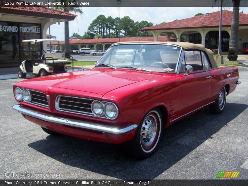 Red / Beige 1963 Pontiac LeMans Convertible