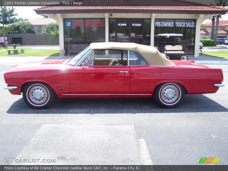 Red / Beige 1963 Pontiac LeMans Convertible