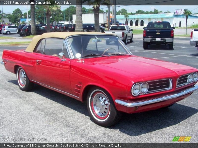 Red / Beige 1963 Pontiac LeMans Convertible