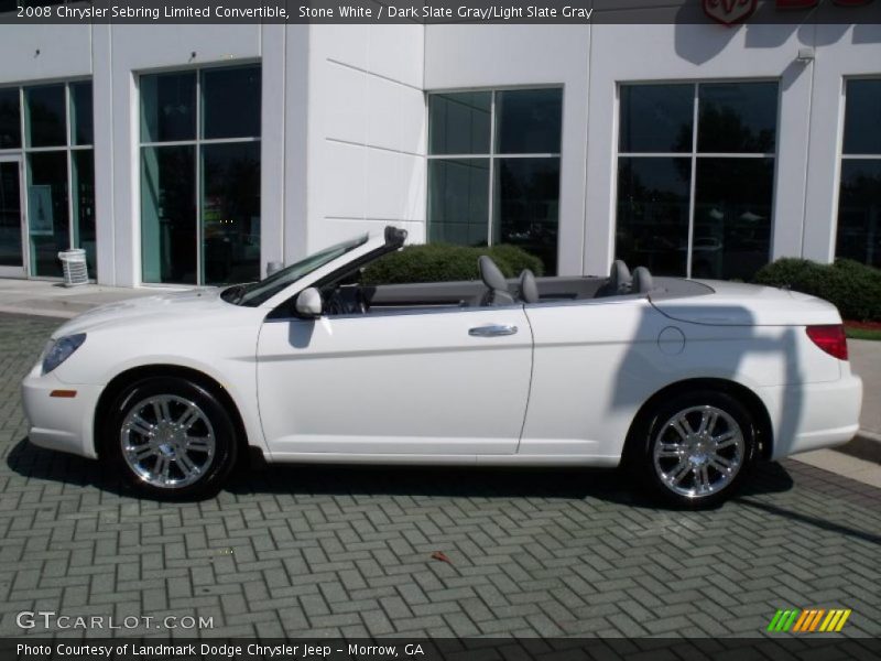 Stone White / Dark Slate Gray/Light Slate Gray 2008 Chrysler Sebring Limited Convertible