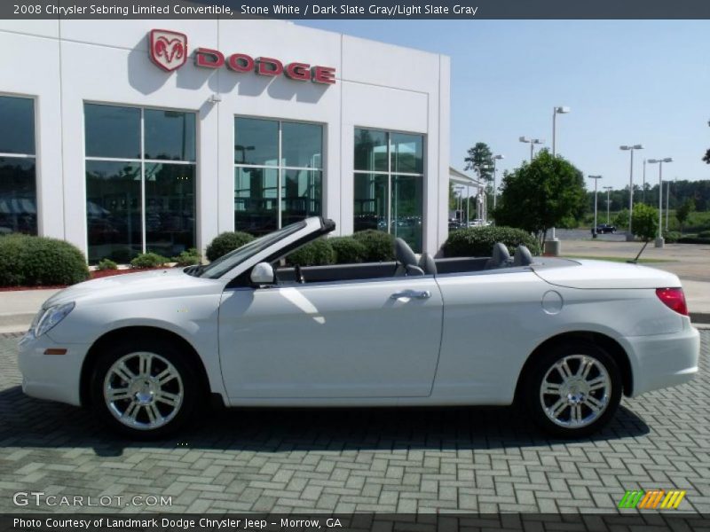 Stone White / Dark Slate Gray/Light Slate Gray 2008 Chrysler Sebring Limited Convertible