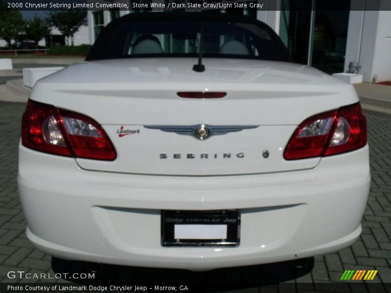 Stone White / Dark Slate Gray/Light Slate Gray 2008 Chrysler Sebring Limited Convertible