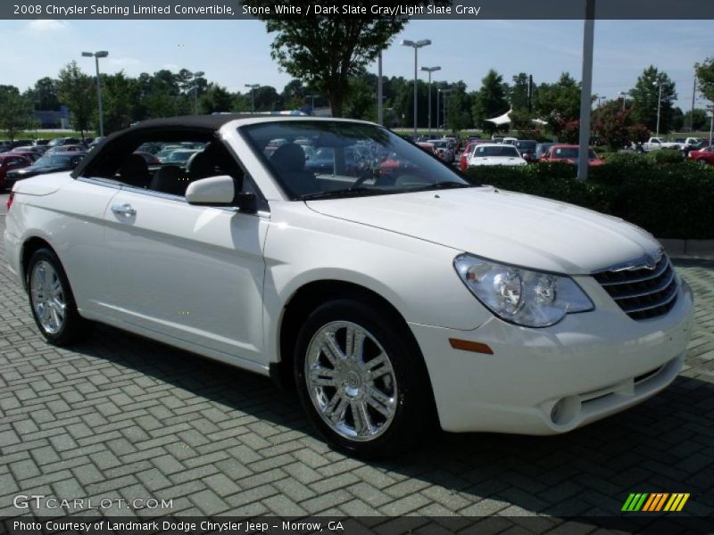 Stone White / Dark Slate Gray/Light Slate Gray 2008 Chrysler Sebring Limited Convertible