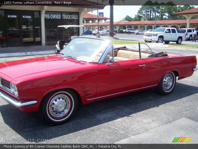 Red / Beige 1963 Pontiac LeMans Convertible