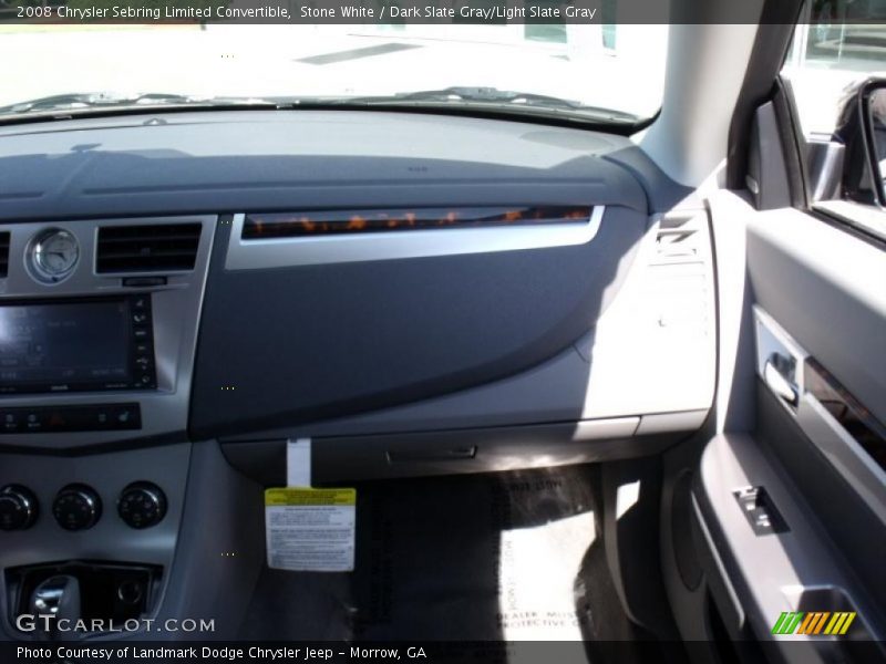 Stone White / Dark Slate Gray/Light Slate Gray 2008 Chrysler Sebring Limited Convertible