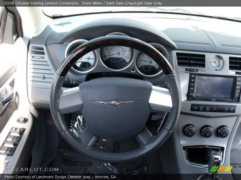 Stone White / Dark Slate Gray/Light Slate Gray 2008 Chrysler Sebring Limited Convertible