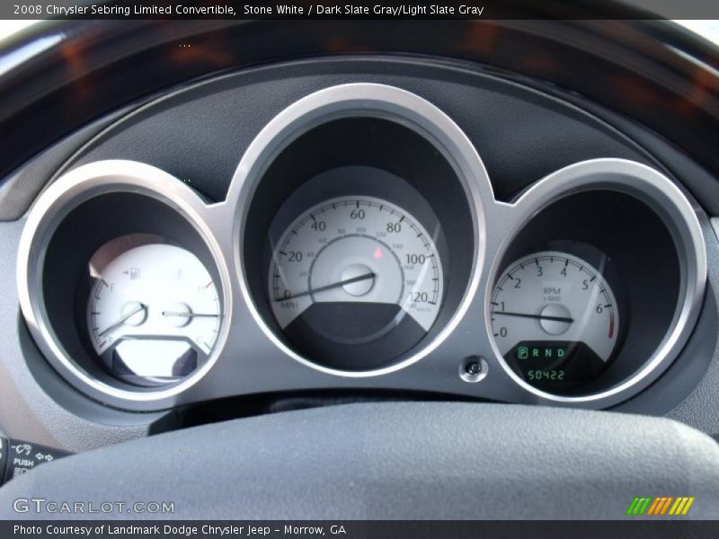 Stone White / Dark Slate Gray/Light Slate Gray 2008 Chrysler Sebring Limited Convertible
