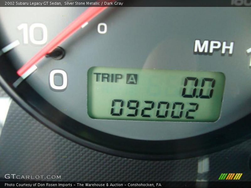 Silver Stone Metallic / Dark Gray 2002 Subaru Legacy GT Sedan