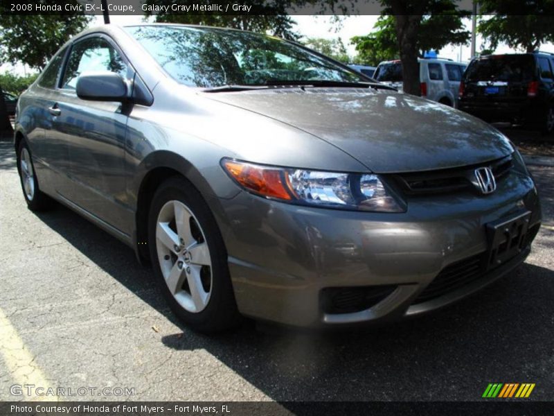Galaxy Gray Metallic / Gray 2008 Honda Civic EX-L Coupe