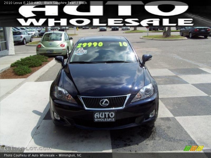 Black Sapphire Pearl / Black 2010 Lexus IS 250 AWD