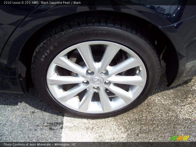 Black Sapphire Pearl / Black 2010 Lexus IS 250 AWD