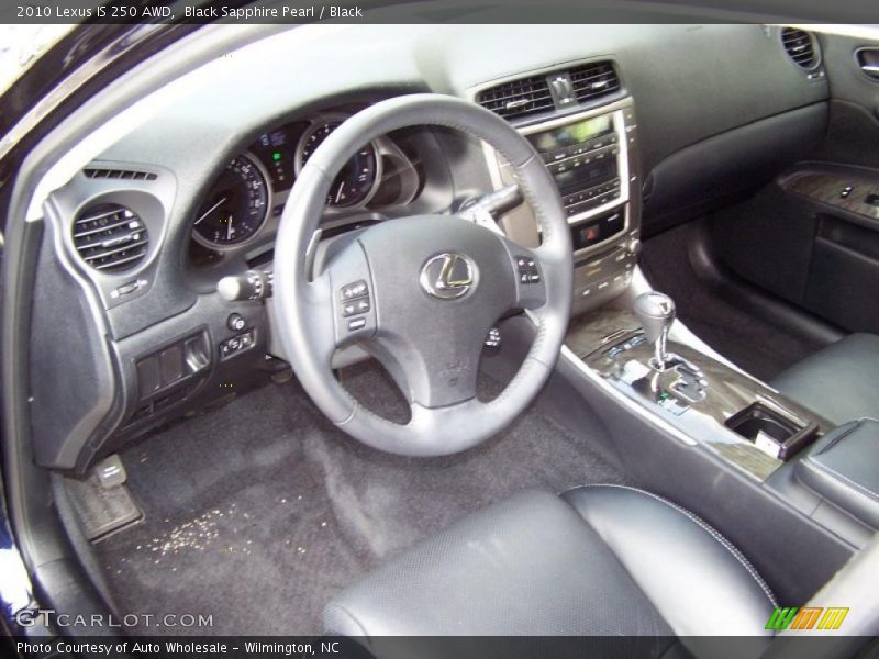 Black Sapphire Pearl / Black 2010 Lexus IS 250 AWD