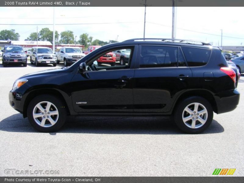 Black / Taupe 2008 Toyota RAV4 Limited 4WD