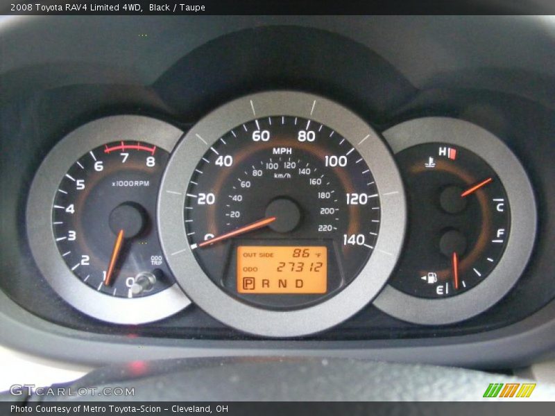 Black / Taupe 2008 Toyota RAV4 Limited 4WD
