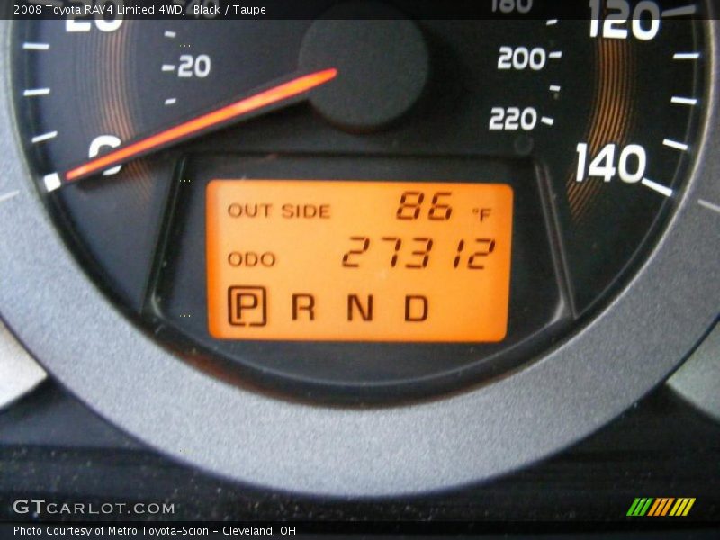 Black / Taupe 2008 Toyota RAV4 Limited 4WD