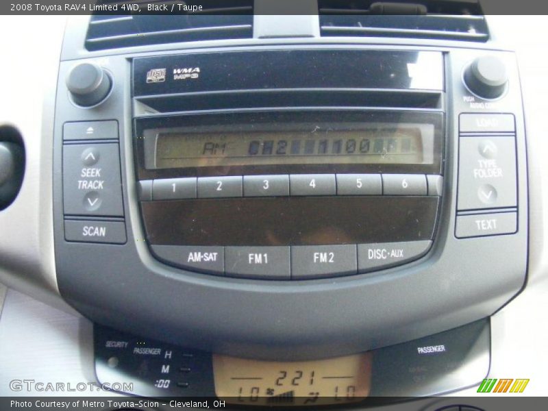 Black / Taupe 2008 Toyota RAV4 Limited 4WD