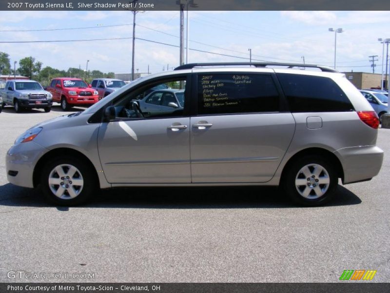 Silver Shadow Pearl / Stone 2007 Toyota Sienna LE