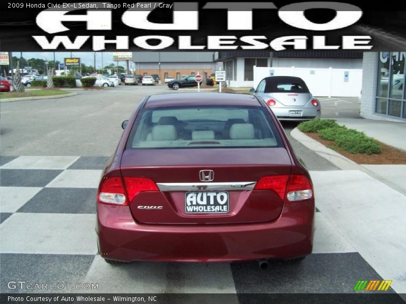 Tango Red Pearl / Gray 2009 Honda Civic EX-L Sedan