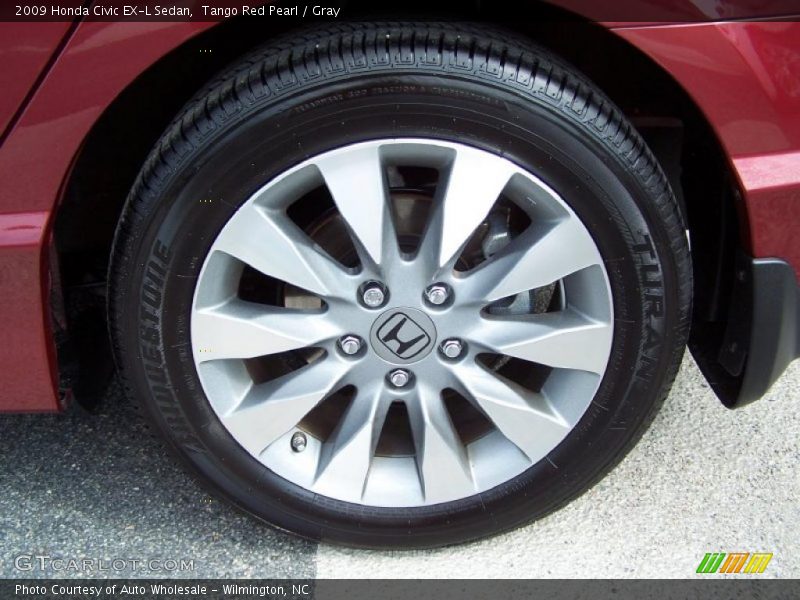 Tango Red Pearl / Gray 2009 Honda Civic EX-L Sedan