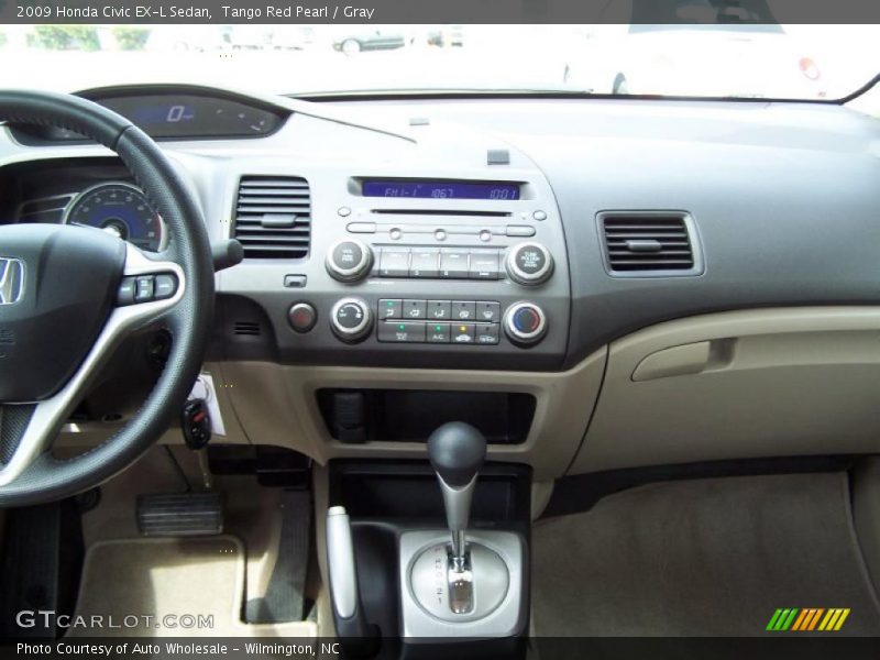 Tango Red Pearl / Gray 2009 Honda Civic EX-L Sedan