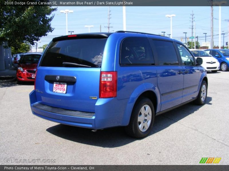 Marathon Blue Pearl / Dark Slate/Light Shale 2008 Dodge Grand Caravan SE
