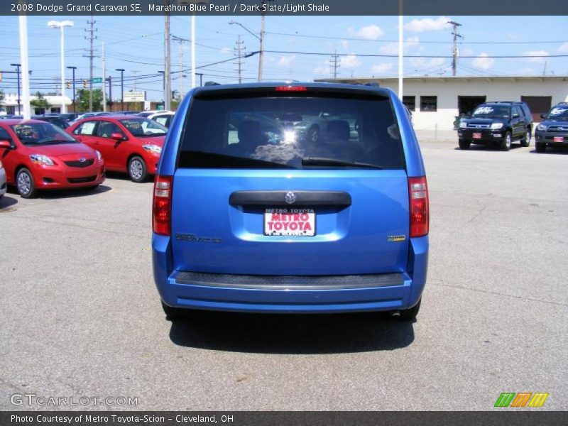 Marathon Blue Pearl / Dark Slate/Light Shale 2008 Dodge Grand Caravan SE