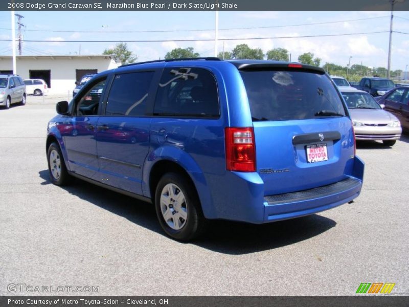 Marathon Blue Pearl / Dark Slate/Light Shale 2008 Dodge Grand Caravan SE