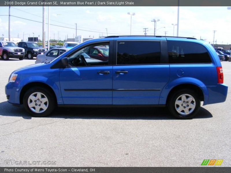 Marathon Blue Pearl / Dark Slate/Light Shale 2008 Dodge Grand Caravan SE