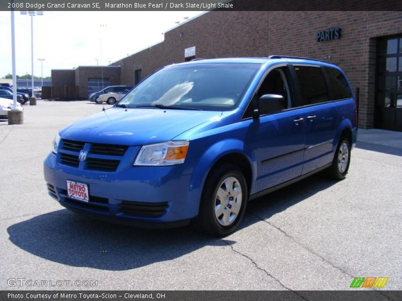 Marathon Blue Pearl / Dark Slate/Light Shale 2008 Dodge Grand Caravan SE