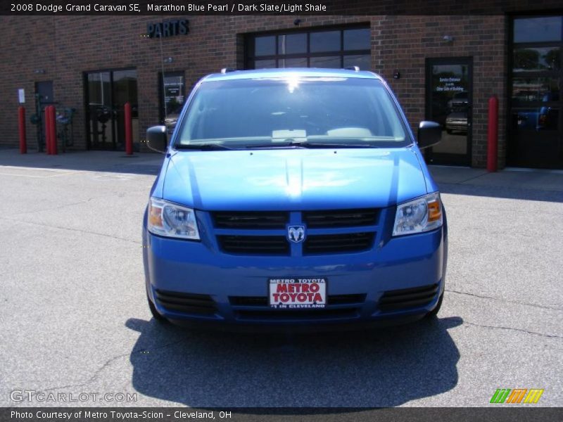 Marathon Blue Pearl / Dark Slate/Light Shale 2008 Dodge Grand Caravan SE