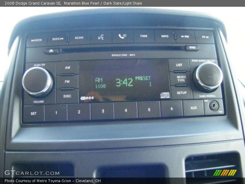 Marathon Blue Pearl / Dark Slate/Light Shale 2008 Dodge Grand Caravan SE