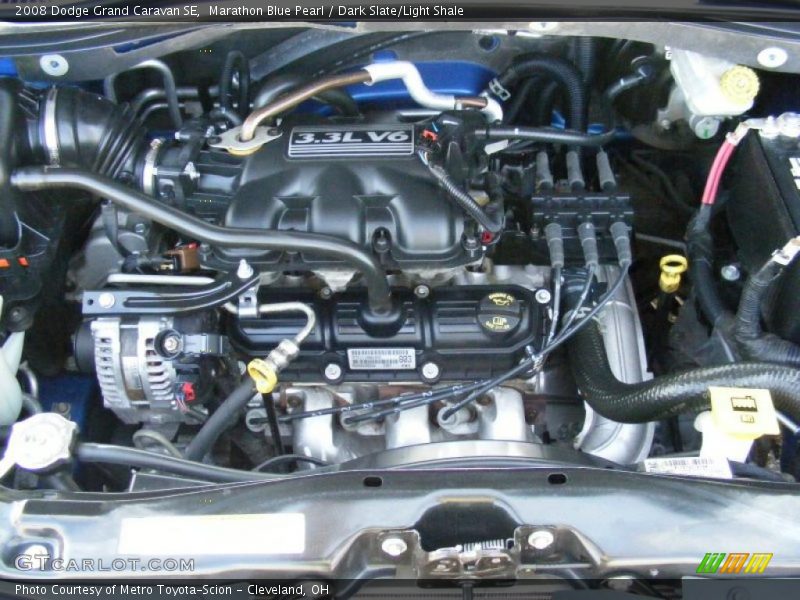 Marathon Blue Pearl / Dark Slate/Light Shale 2008 Dodge Grand Caravan SE