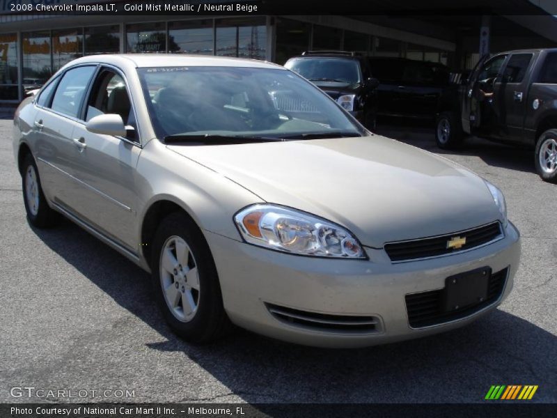 Gold Mist Metallic / Neutral Beige 2008 Chevrolet Impala LT