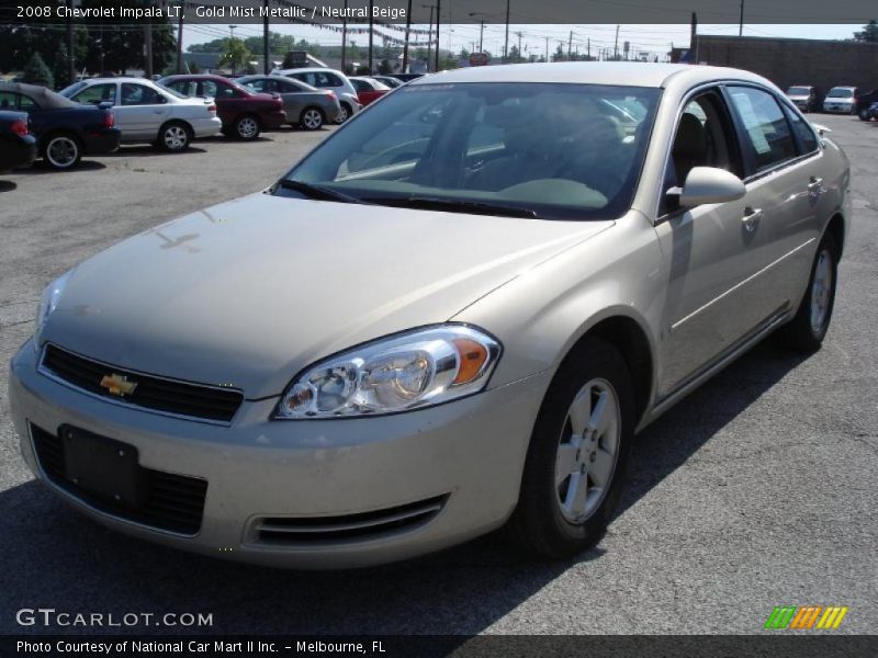 Gold Mist Metallic / Neutral Beige 2008 Chevrolet Impala LT