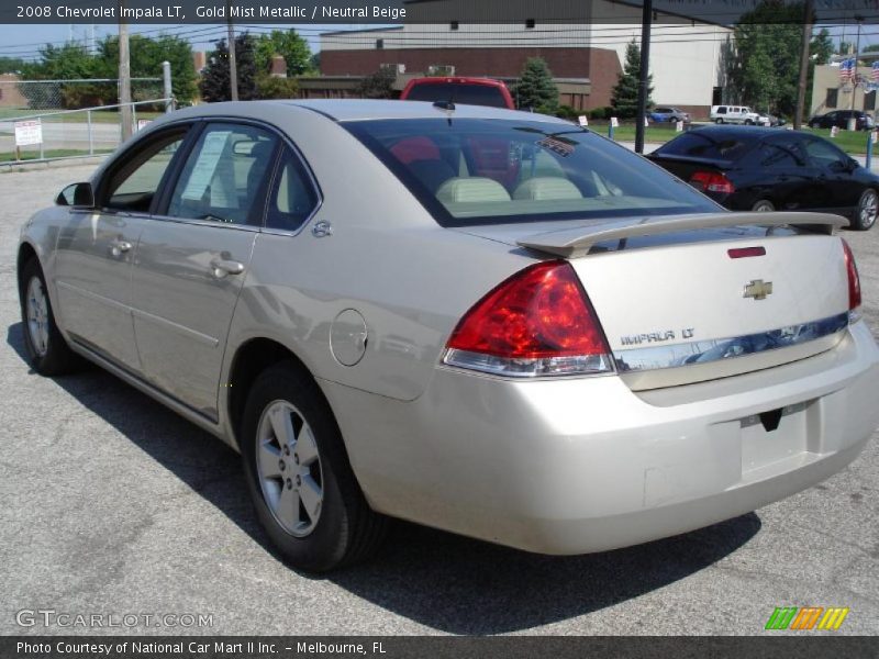Gold Mist Metallic / Neutral Beige 2008 Chevrolet Impala LT