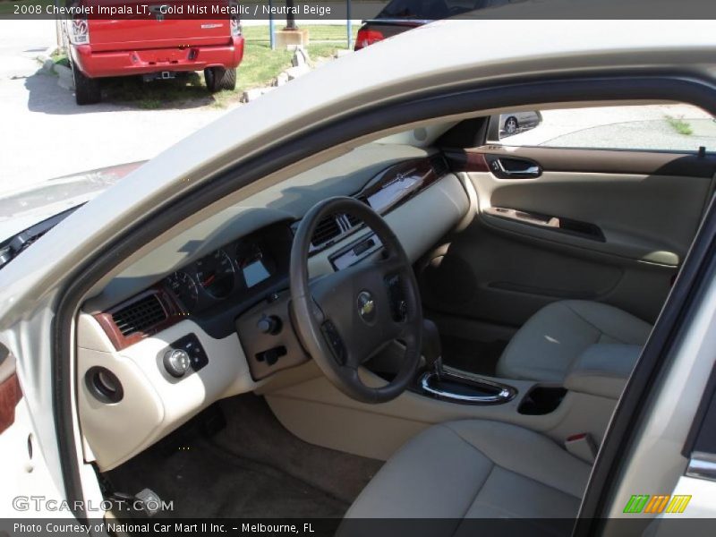 Gold Mist Metallic / Neutral Beige 2008 Chevrolet Impala LT