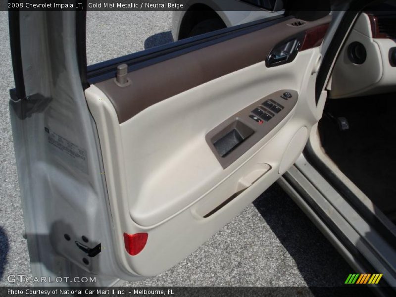 Gold Mist Metallic / Neutral Beige 2008 Chevrolet Impala LT