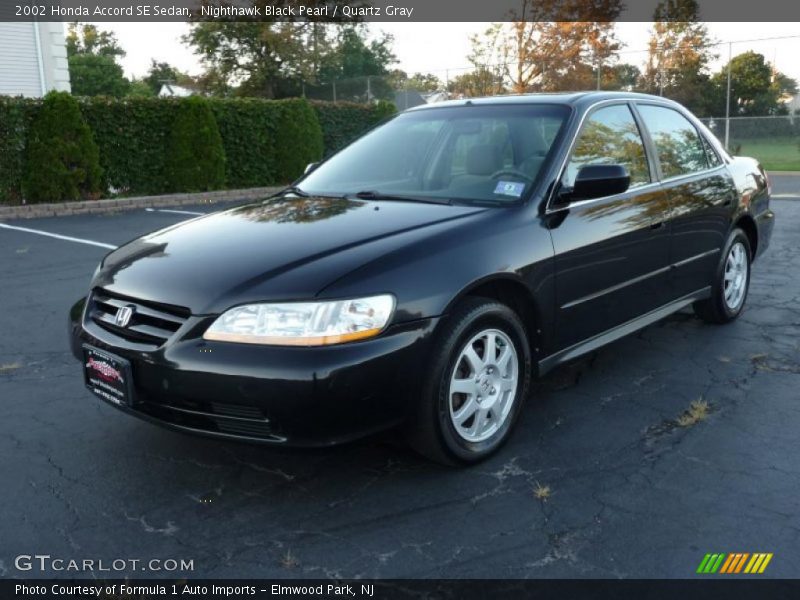 Nighthawk Black Pearl / Quartz Gray 2002 Honda Accord SE Sedan