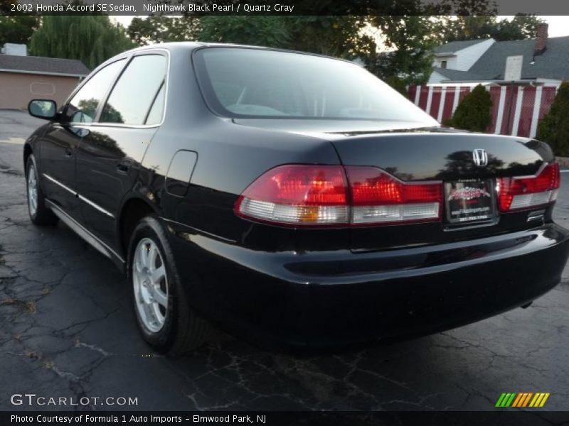 Nighthawk Black Pearl / Quartz Gray 2002 Honda Accord SE Sedan