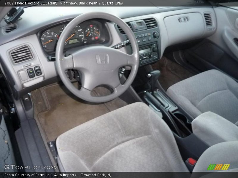 Nighthawk Black Pearl / Quartz Gray 2002 Honda Accord SE Sedan