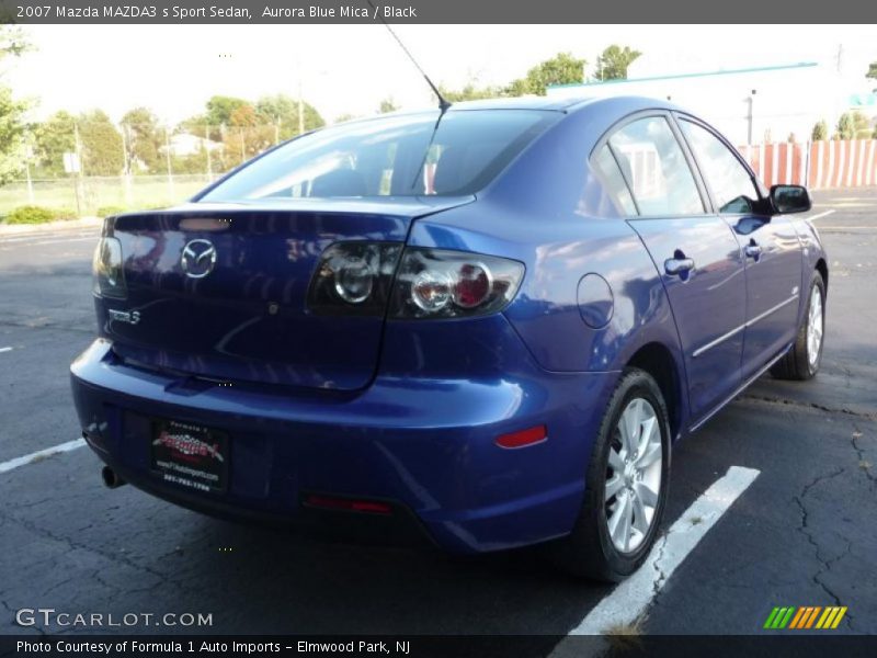 Aurora Blue Mica / Black 2007 Mazda MAZDA3 s Sport Sedan