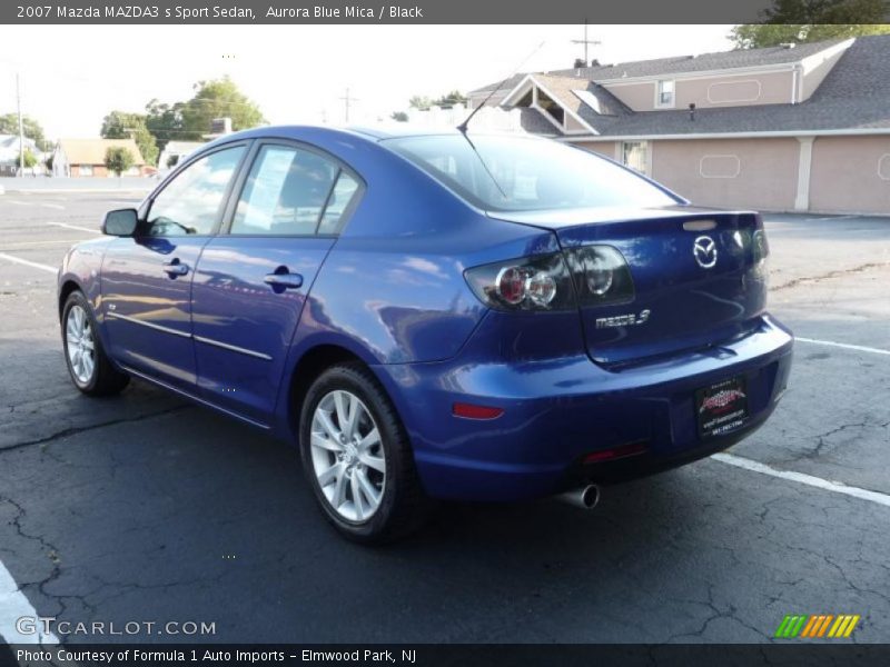 Aurora Blue Mica / Black 2007 Mazda MAZDA3 s Sport Sedan