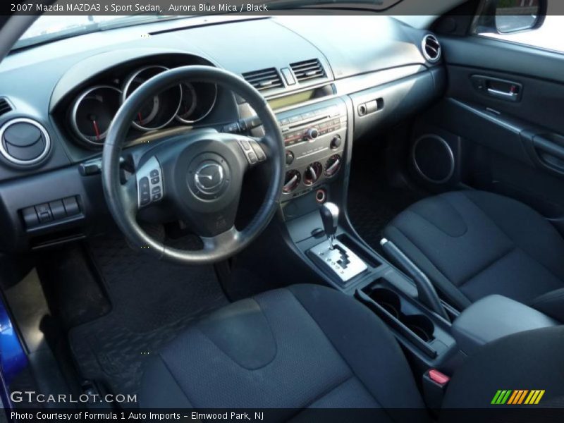 Aurora Blue Mica / Black 2007 Mazda MAZDA3 s Sport Sedan