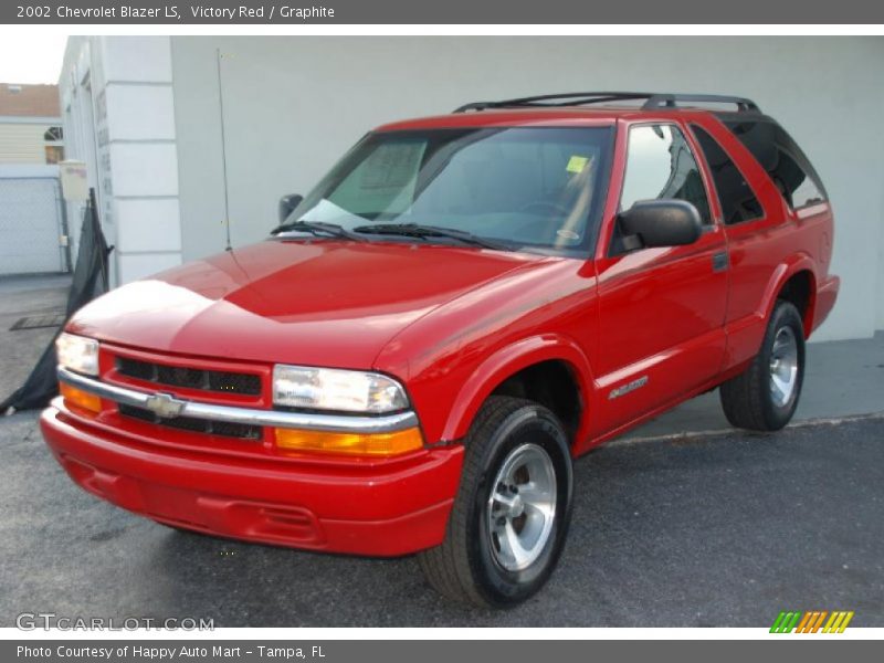 Victory Red / Graphite 2002 Chevrolet Blazer LS