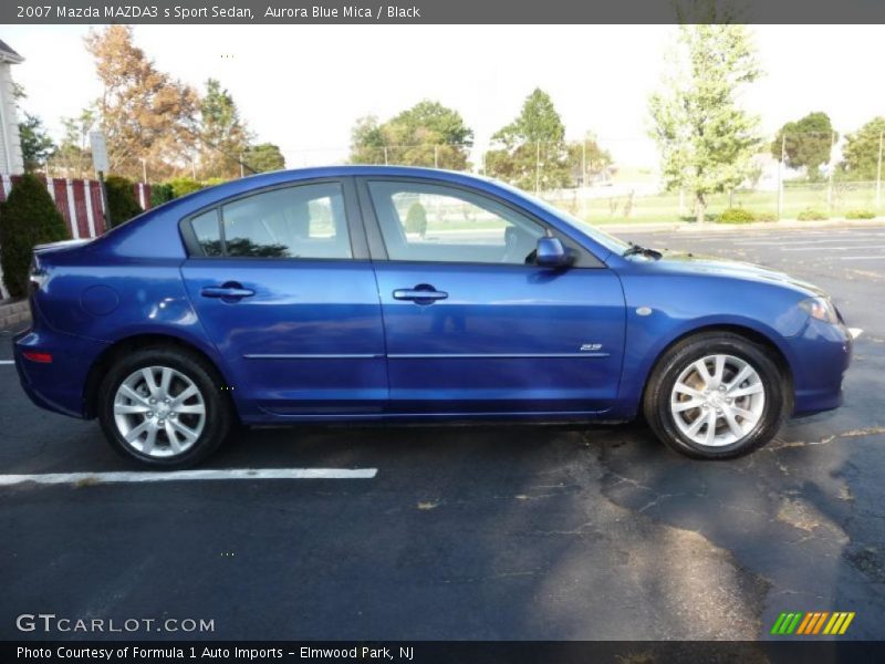 Aurora Blue Mica / Black 2007 Mazda MAZDA3 s Sport Sedan