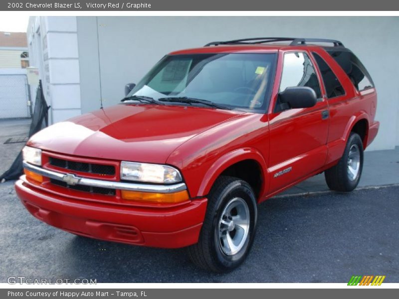 Victory Red / Graphite 2002 Chevrolet Blazer LS